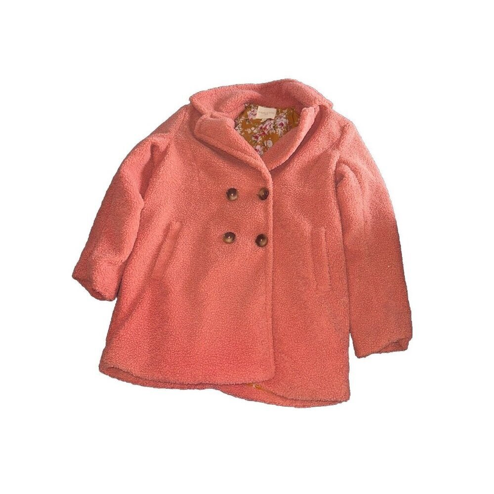 chelsea and violet pink pea coat floral interior Girls Youth Xl